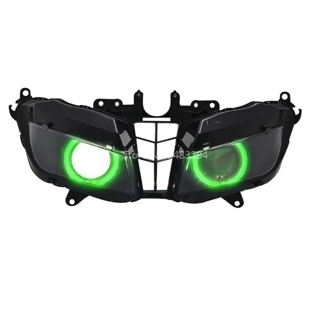 Мотоциклетный HID проектор зеленые глаза ангела сборная фара для Honda CBR600RR CBR 600RR 600 RR