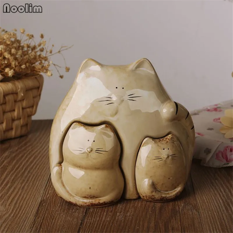 NOOLIM 3 шт./компл. прекрасные фигурки Garfield миниатюры милое семейное украшение