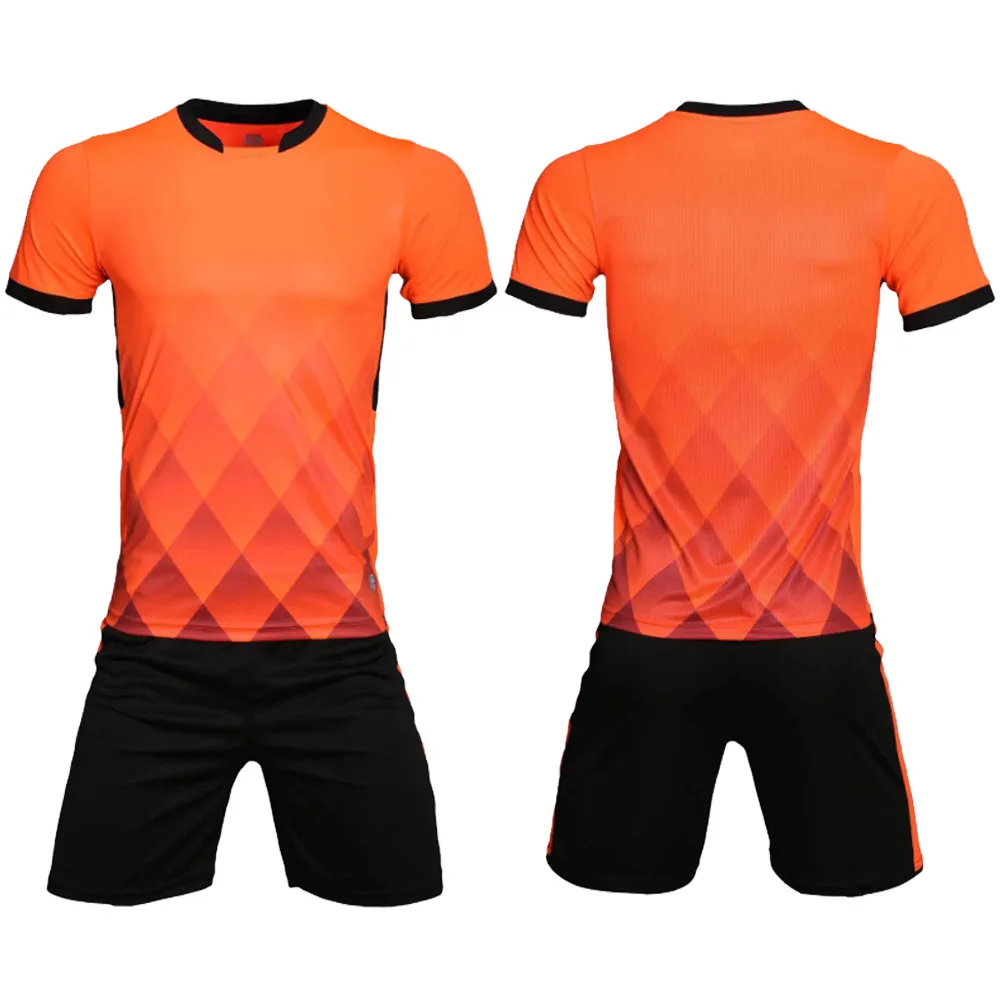T1606 orange Новые футбольные майки, мужские майки для футбольной тренировки, костюм, пустые футбольные майки, комплект одежды, детские футбольные майки, набор, униформа на заказ - Цвет: T1606 orange