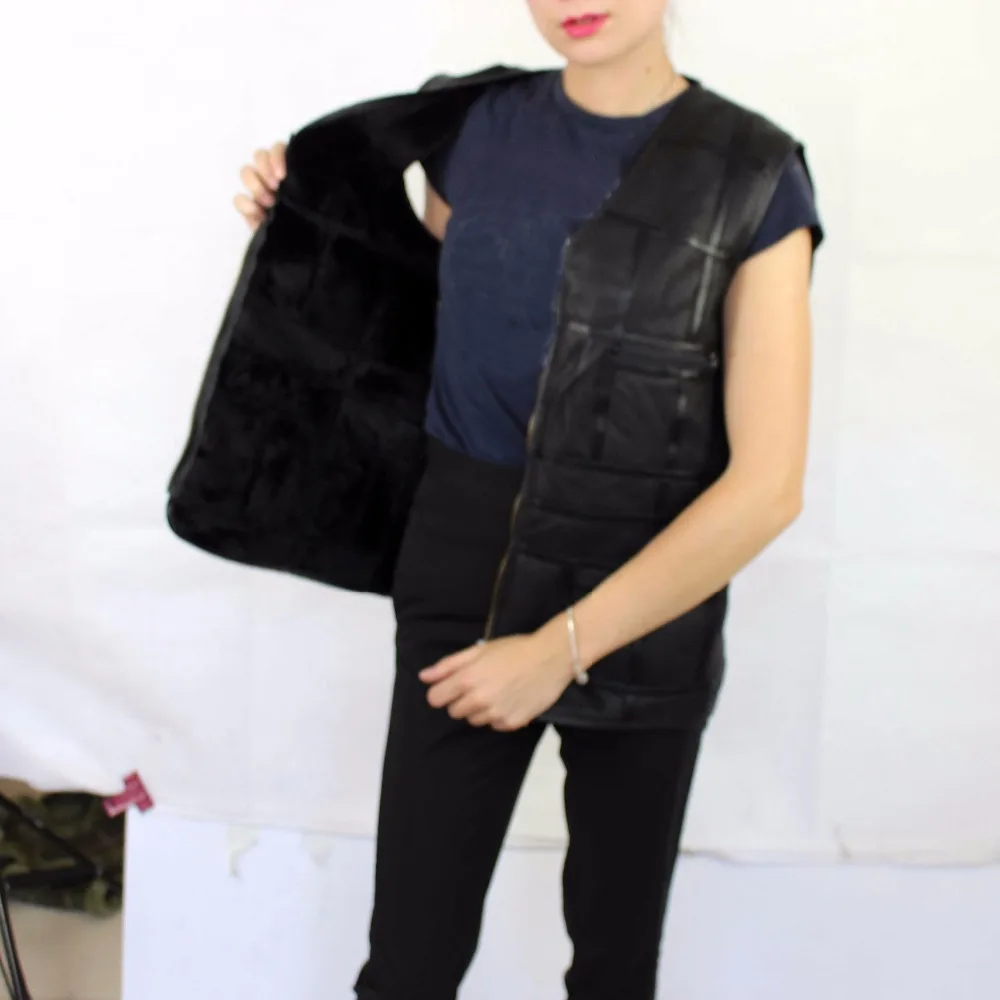 Жилет Linhaoshengyue из натуральной овчины |