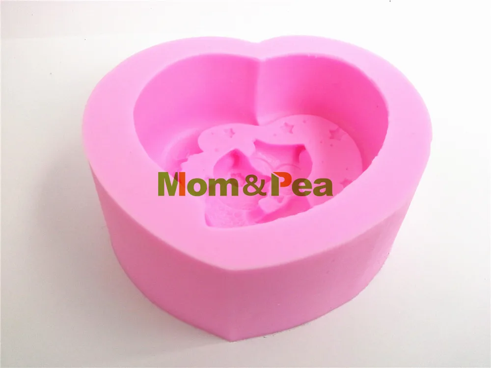 Mom&ampPea 0009 Free Shipping Owls Love Shaped Silicone Soap Mold Cake Decoration Fondant 3D Food Grade Mould | Дом и сад