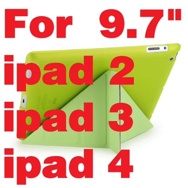 Ультра тонкий стенд из искусственной кожи чехол для apple ipad 2/3/4 чехол Мягкая задняя откидная смарт-Крышка для ipad 2 017 9,7 дюймов Настольный Чехол+ пленка - Цвет: 234 green