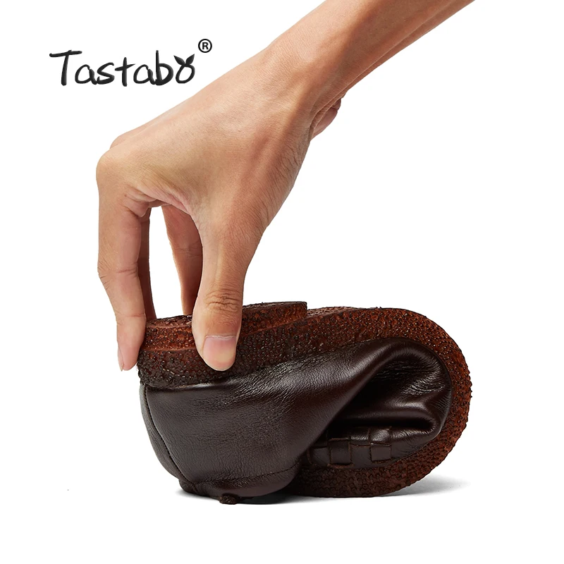 Tastabo/Женская обувь на плоской подошве Мокасины шнуровке мягкая женская из