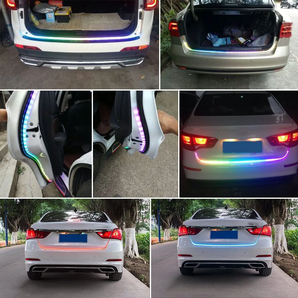 Задняя светодиодная лента RGB Цветной Автомобильный exigent светильник динамический