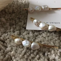 natural freshwater pearls irregular shape hairpin simple fashion sweet female hair accessories 2019 hot selling for womengirls