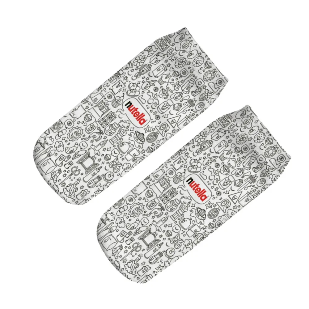 Nutella/носки с 3D-принтом для мужчин и женщин; носки для подростков; женские короткие носки; подарок на день рождения