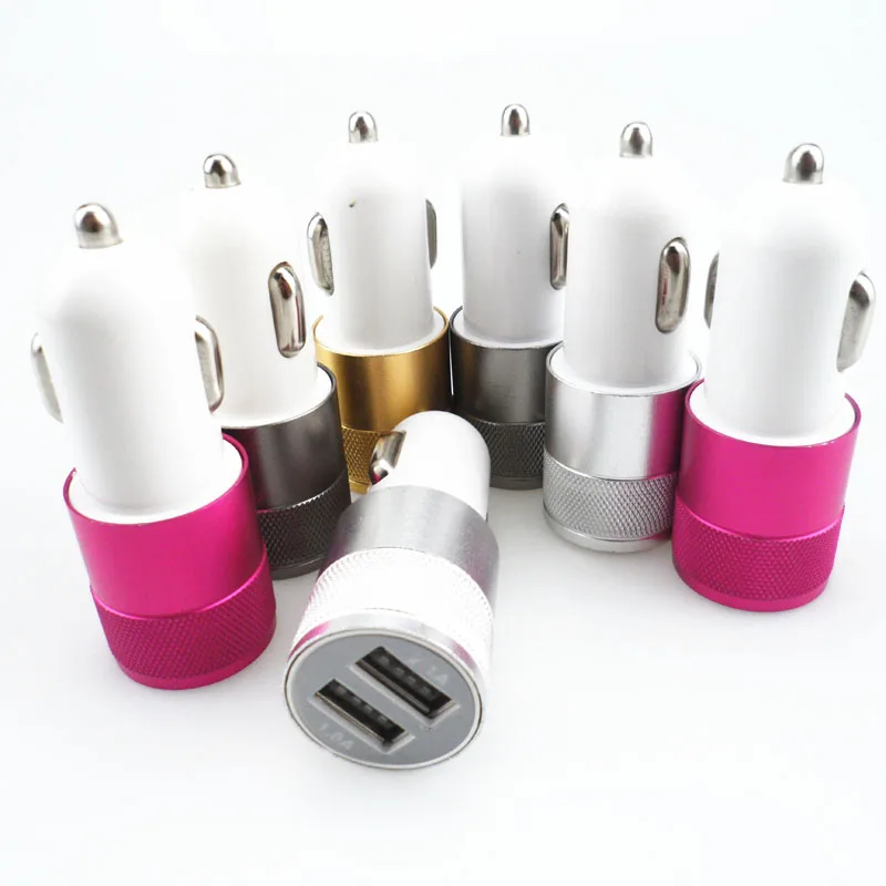 1X автомобильное зарядное устройство с двойным USB портом питания адаптер
