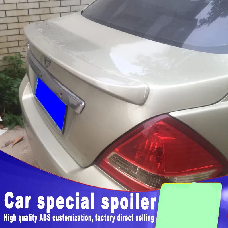 Спойлер для NISSAN TIIDA golden code 2006 2015 задний багажник на крышу из АБС пластика легко