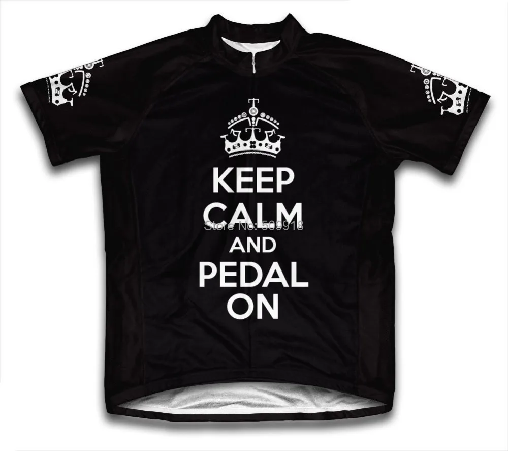 Мужские велосипедные майки с коротким рукавом и педалью Keep Calm ropa ciclismo 5 цветов|ropa