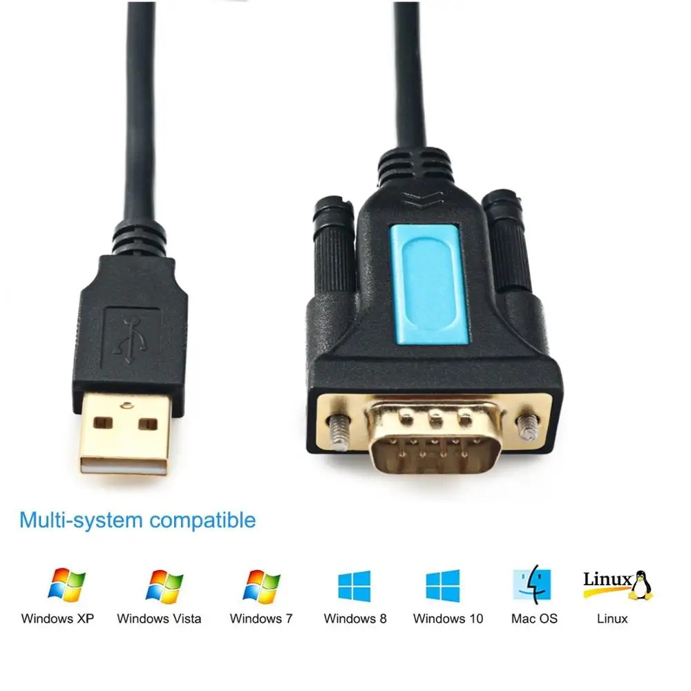 Кабель адаптер USB2.0 к RS232 с чипсетом Prolific PL2303 DB9 для Windows XP Vista 7 8 10 Mac OS Linux|Кабели USB| |