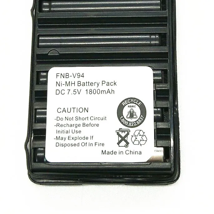 Оригинальный 1800mAh 7 5 V Ni MH FNB V94 аккумулятор для Yaesu / Vertex Radio FT 60 60E 60R|battery for radio|vertex