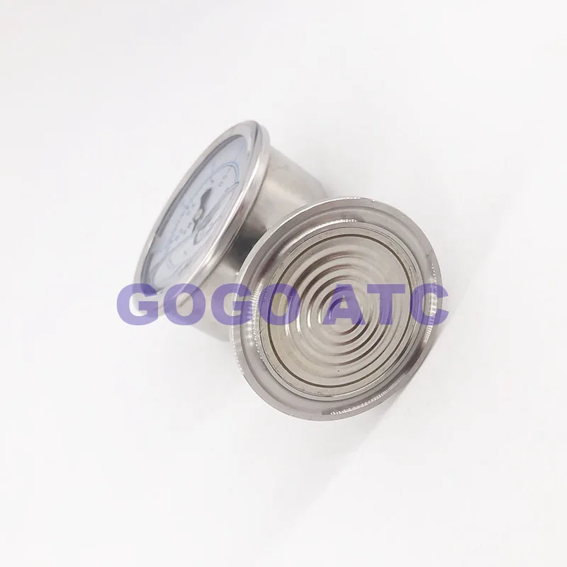 Sanitary stainless steel 304 YTP60BF Diaphragm pressure gauge clamp chuck type shockproof pressure gauge Quick clamp manometer