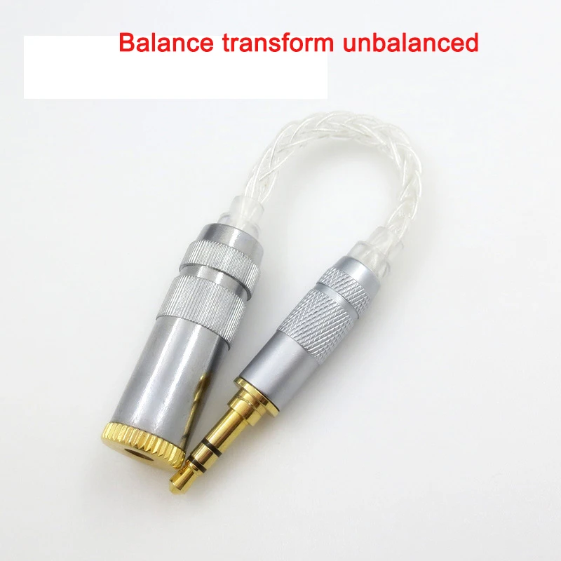 4.4mm Female to 3.5mm Male Adpter 8 Core Silver Plated Audio Cord 4.4 for HIfi MP3 Music Player | Электроника