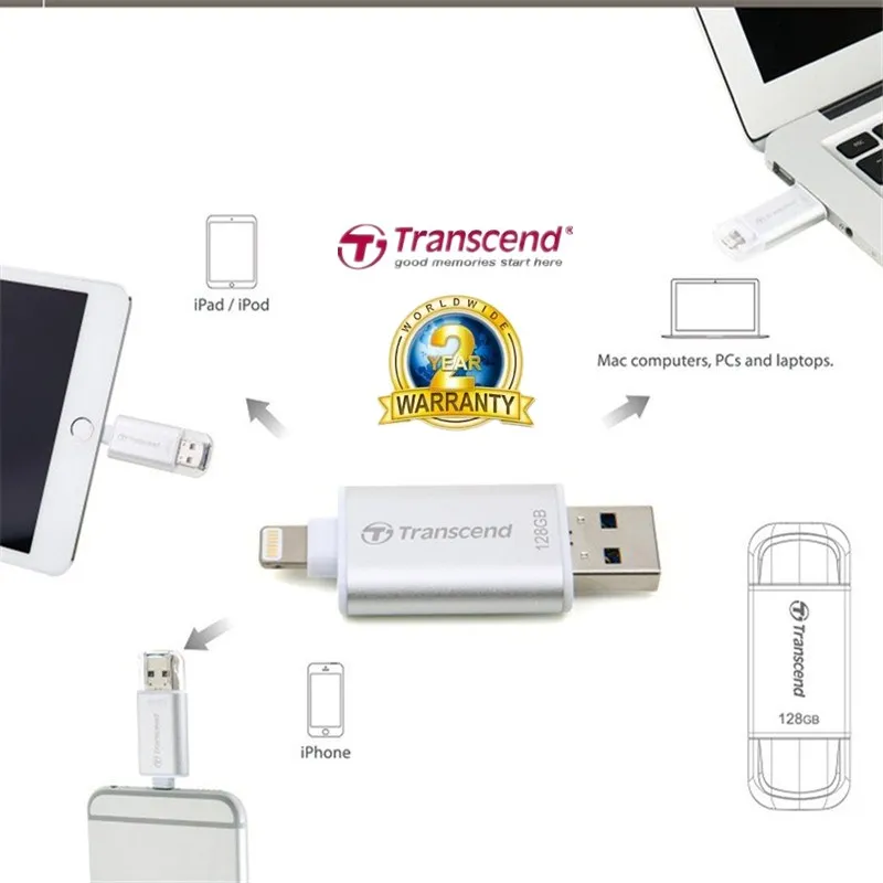 Для Apple Transcend мобильный телефон и диск iPhone6/6s/5/5S/iPad памяти expander USB3.1 3 64 ГБ/32 г с