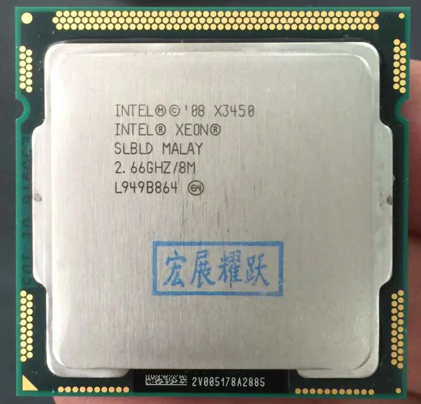 Процессор Intel Xeon PC X3450 четырехъядерный (кэш память 8 Мб 2 66 ГГц) LGA1156 ЦПУ 100% рабочий