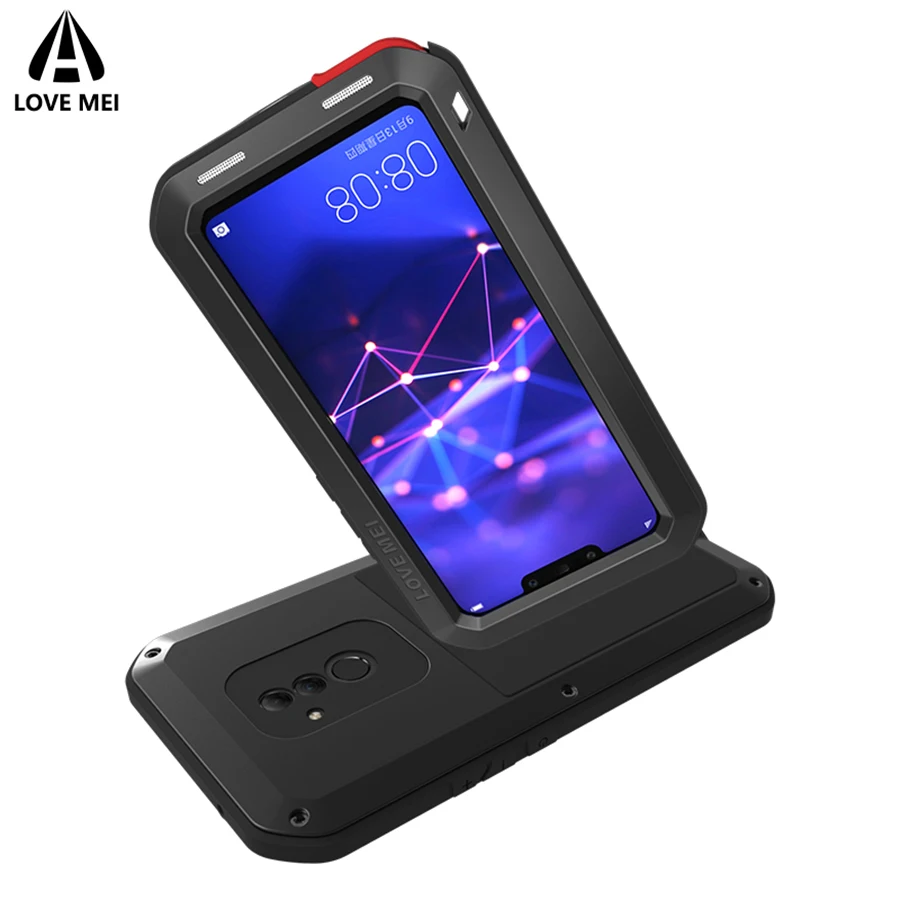 Love Mei Brand Case For Huawei Mate 20 Lite Metal Shockproof Phone Cover Full Body Armor Anti-Fall Shell |