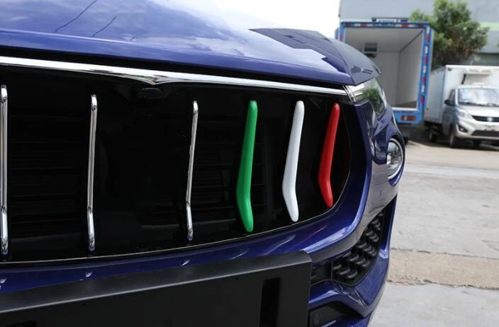 Для Maserati Levante 2016 2017 авто Стайлинг ABS передняя решетка декоративные полоски