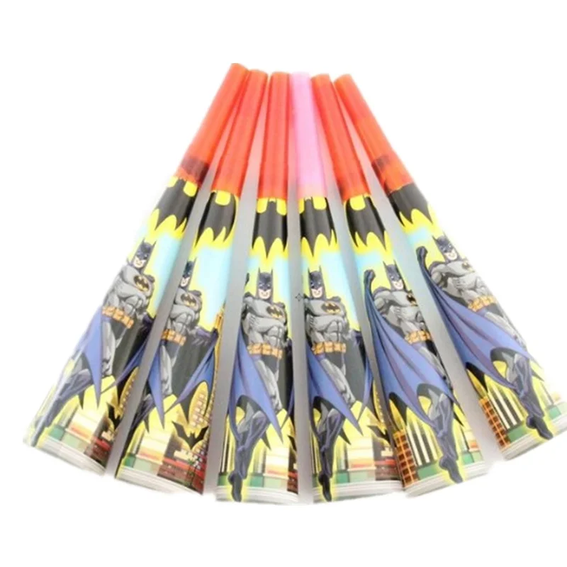 Horn 6pcs 6 шт./компл. супер герой мстители, Супермен, Бэтмен коробка для конфет попкорн коробка для подарка День Рождения украшения Детские вечерние принадлежности - Цвет: Horn 6pcs