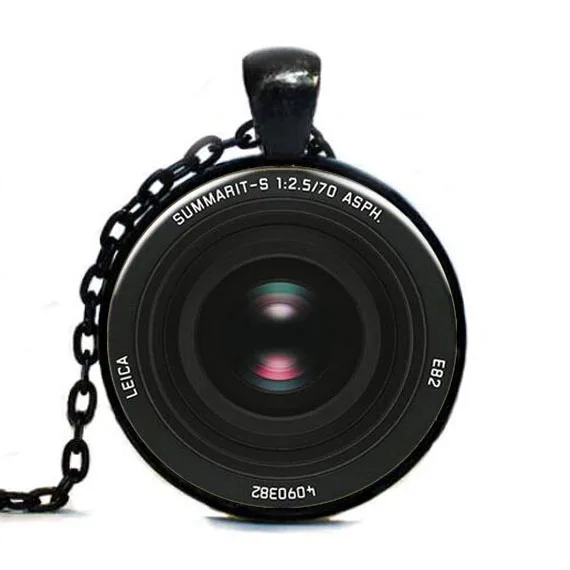 Винтажное ожерелье с объективом фотокамеры художественная фотоподвеска