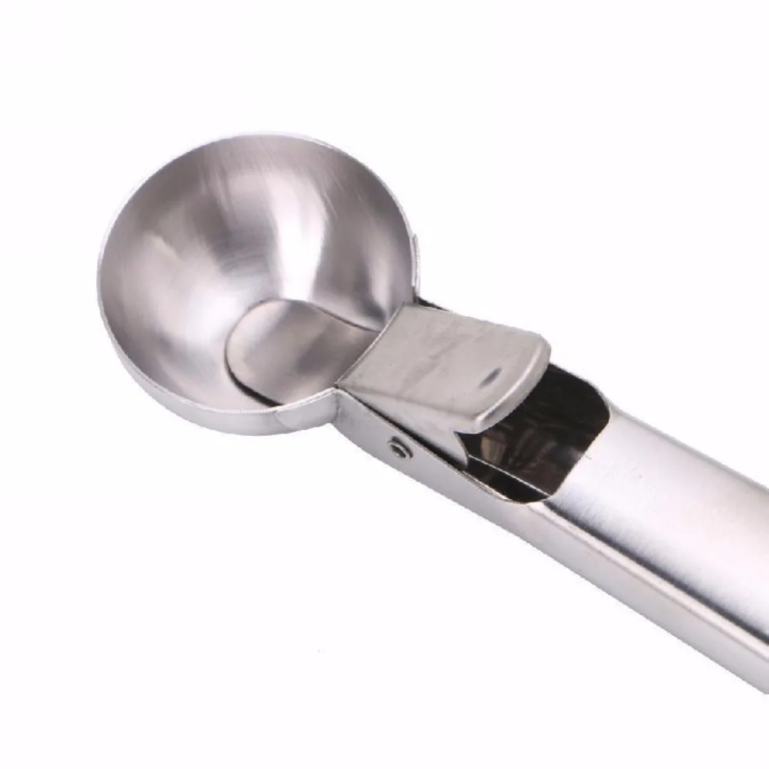 1PC Ice Cream Scoop with Trigger Fruit Spoon Dipper Kitchen Tool Stainless Steel New | Дом и сад