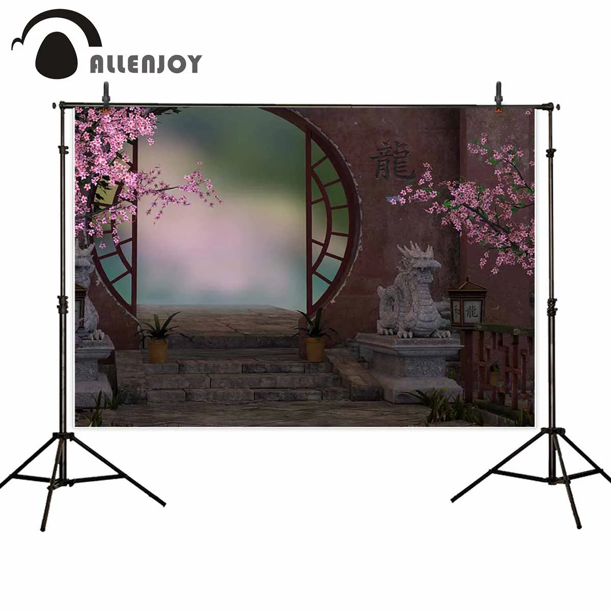 

Allenjoy фото фон в китайском стиле садовая дверь цветок фон для фотосъемки реквизит фотобудка для фотосессии для фотографа