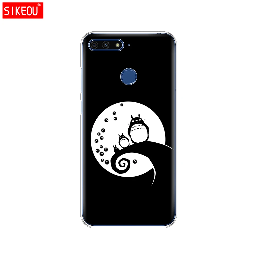 Silicone Cover Phone Case For Huawei Honor 7A PRO 7C Y5 Y6 Y7 Y9 2017 2018 Prime My Neighbor Totoro Anime | Мобильные телефоны и