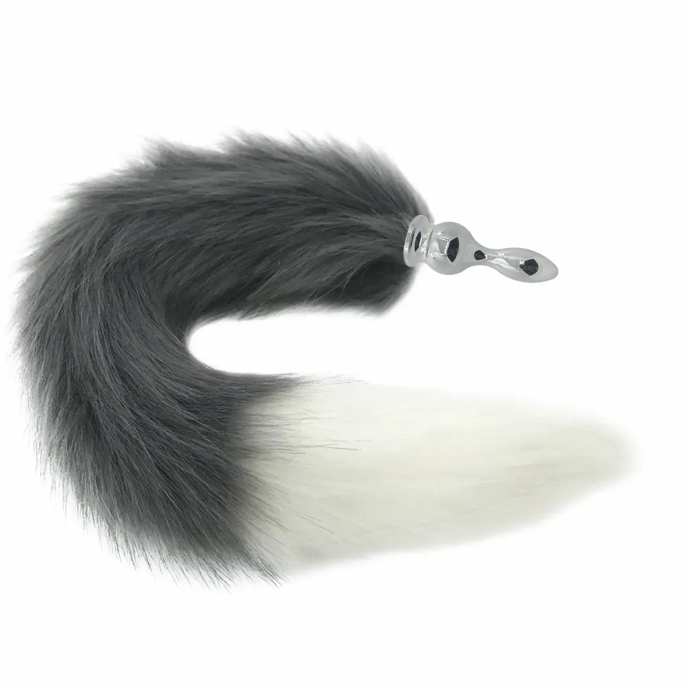 40cm Fox Tail Metallic Anal Plug Sexy Plush Hair Clip Ear SM Player Cosplay Adult Games Couples Flirting Sex Toy Dilator | Красота и