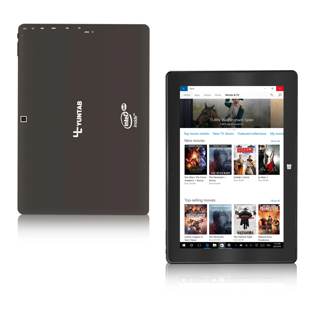 YUNTAB 10.1 Windows 10 система Ultra Slim Tablet PC-2GB RAM-32 ГБ Хранения-Двойная Камера-Bluetooth с inch