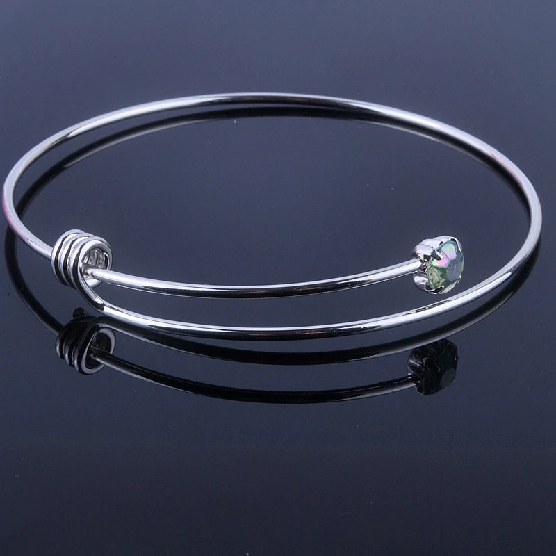 1 шт. позолоченные и серебряные проволочные браслеты из нержавеющей