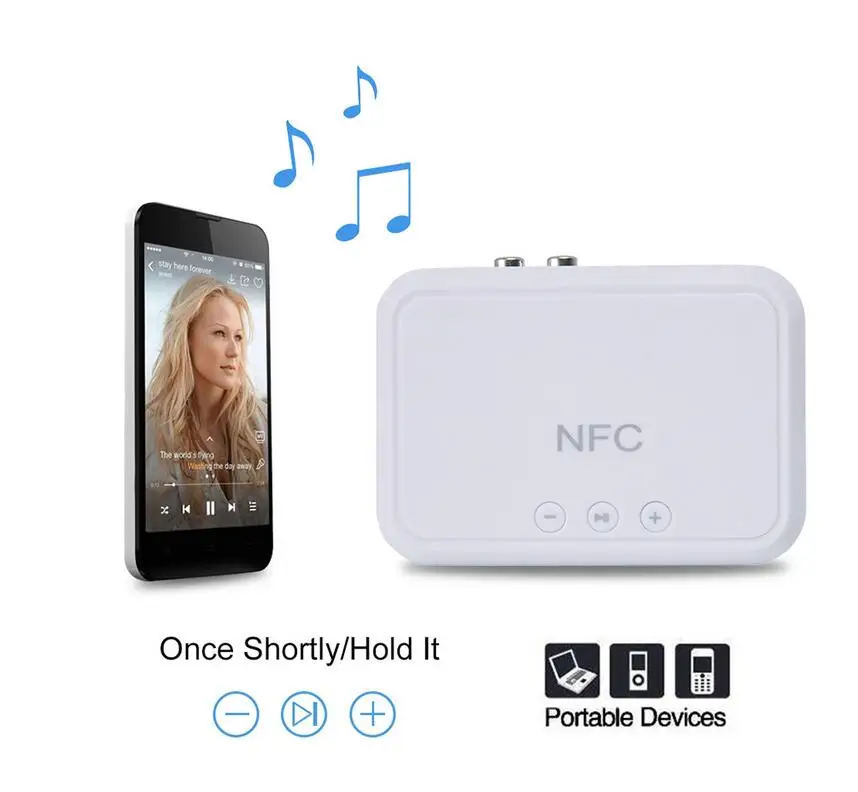 CRDC Bluetooth приемник NFC/USB диск музыка чтение стерео беспроводной адаптер 3,5 мм AUX/RCA Автомобильный Динамик Bluetooth аудио приемник