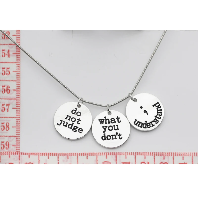 2018 Новое прибытие ожерелье &quotточка с запятой&quot самоубийц осознание ювелирные