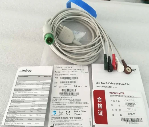 EA6251B для Mindray 040-000961-00 12Pin 5-цельный кабель ЭКГ AHA snap T5 T8 T6 IMEC8 ЭКГ/ЭКГ с 5 жильный