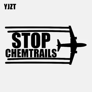 YJZT, 17,2 см * 8,2 см, креативная наклейка на автомобиль стоп-тропинки, виниловая наклейка, черная, Серебряная Фотография