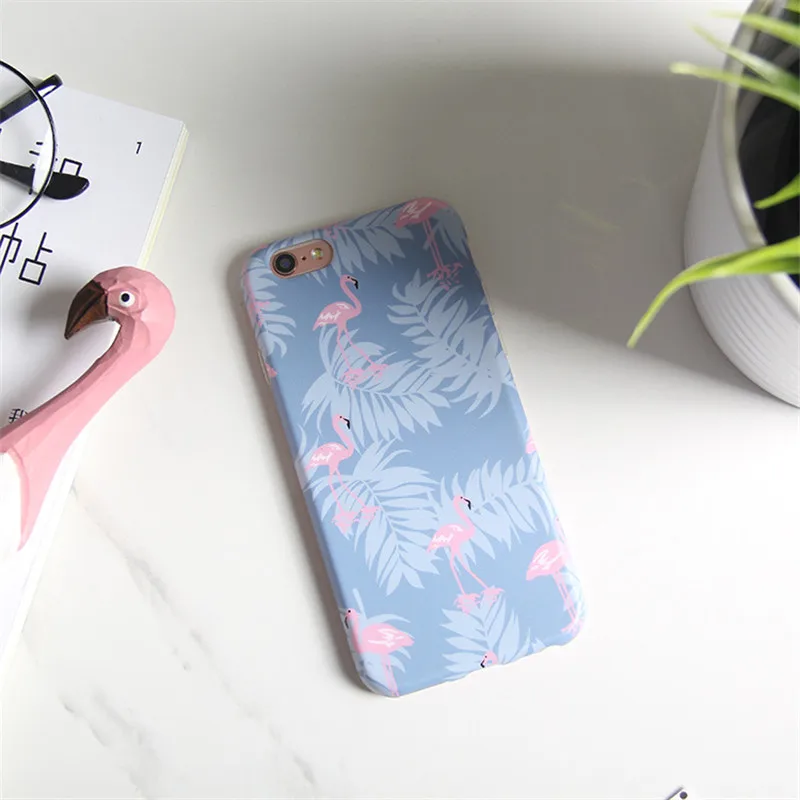 NPHACC Fashion Soft IMD Colorful Flamingo Case Cover For iphone 6S 6 7 7Plus 8 plusCute Cartoon Animal Ostrich Phone Cases HOT |