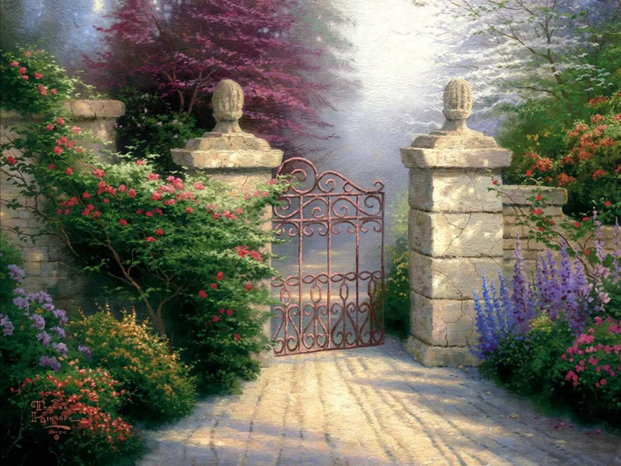 Thomas Kinkade светильник O Peace абстрактная картина с HD рисунком рисунок на фотографиях