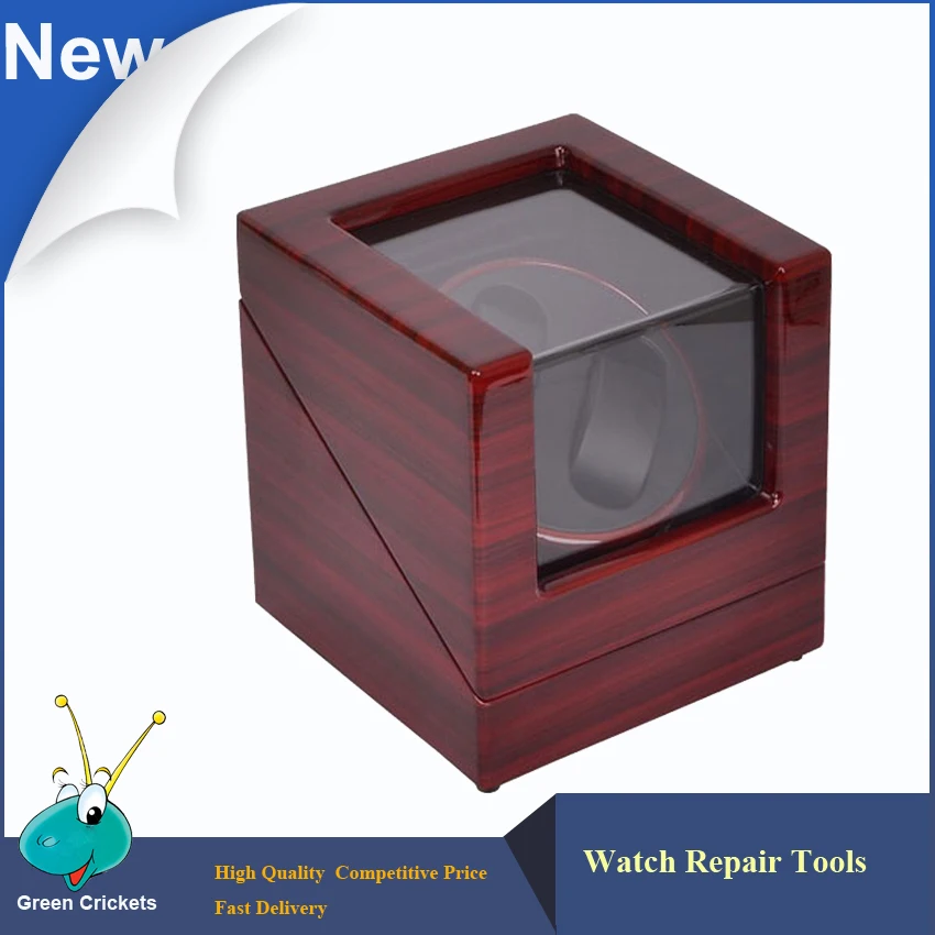 

503046-D Single High Gloss Cherry Wood Automatic Watch Winder,Wooden Ultra quiet motor Watch Winder