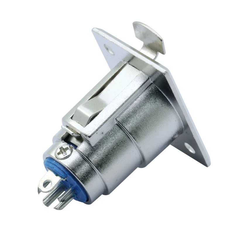 1 шт. 4 контактный разъем XLR YS1K3F2 никелированный 3pin гнездовой для крепления на