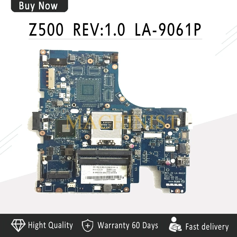Материнская плата для ноутбука Lenovo Ideapad Z500 VIWZ1 Z2 LA 9061P основная HM76 DDR3 (DVD разъем