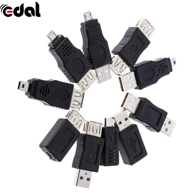 Переходник-переходник OTG 5 Pin F/M Переходник USB штекер-гнездо Micro Mini для компьютера