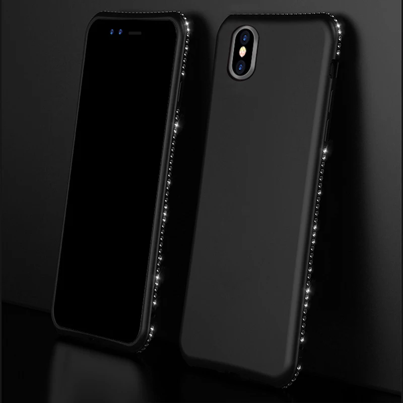 Китайский матовый Moible чехол для телефона с Красным бриллиантом capinhas iphone x 10 xs max xr 6