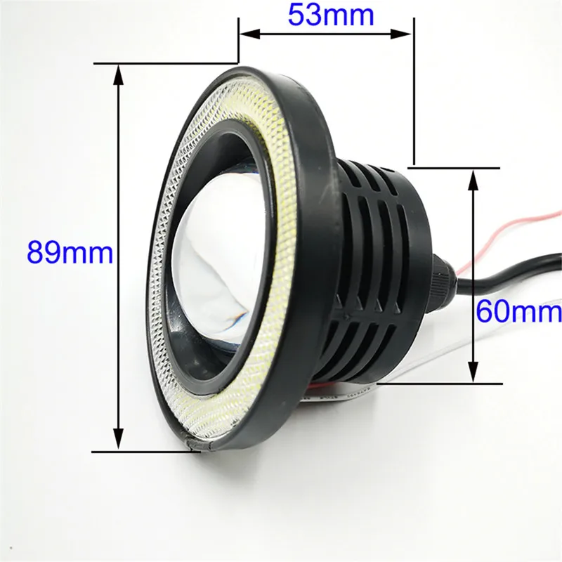 3.5inch (89mm) 2 шт. 12 В Универсальный COB светодиодный DRL дальнего света белый синий розовый желтый зеленый красный ангельские глазки Противотуманные фары 2," 3,0" 3," 64 мм 76 мм 89 мм - Цвет: 3.5inch (89mm)