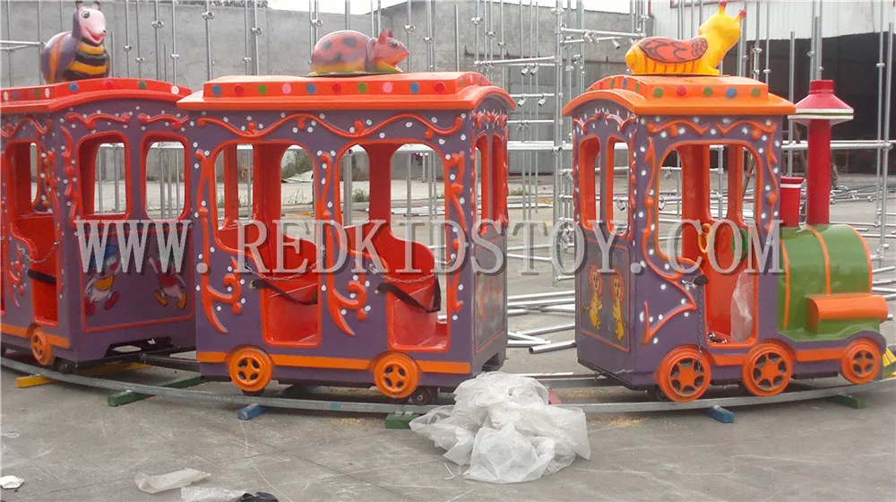 Goedkoop Geëxporteerd Naar Rusland Kid's Elektrische Trein Met Muziek 14 Zetels Elektrische Speeltuin HZ16-264a