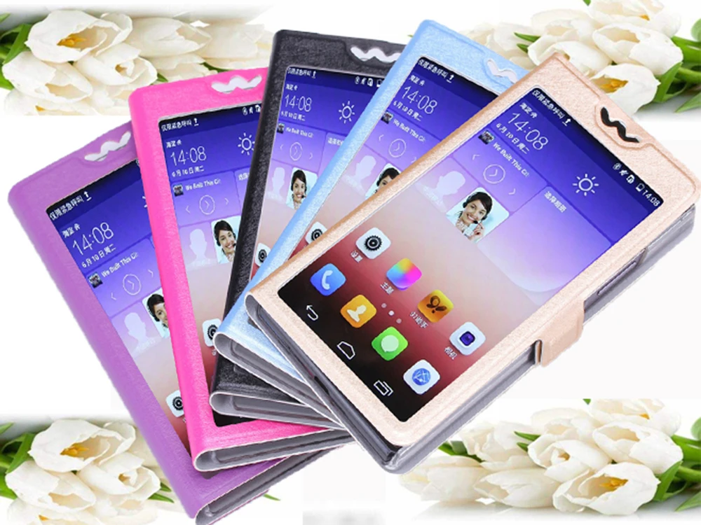 For BQ BQ-6000L Aurora Case Full View Windows PU Leather Phone BQ-5030 Fresh Flip Luxury protect phone shell | Мобильные телефоны и