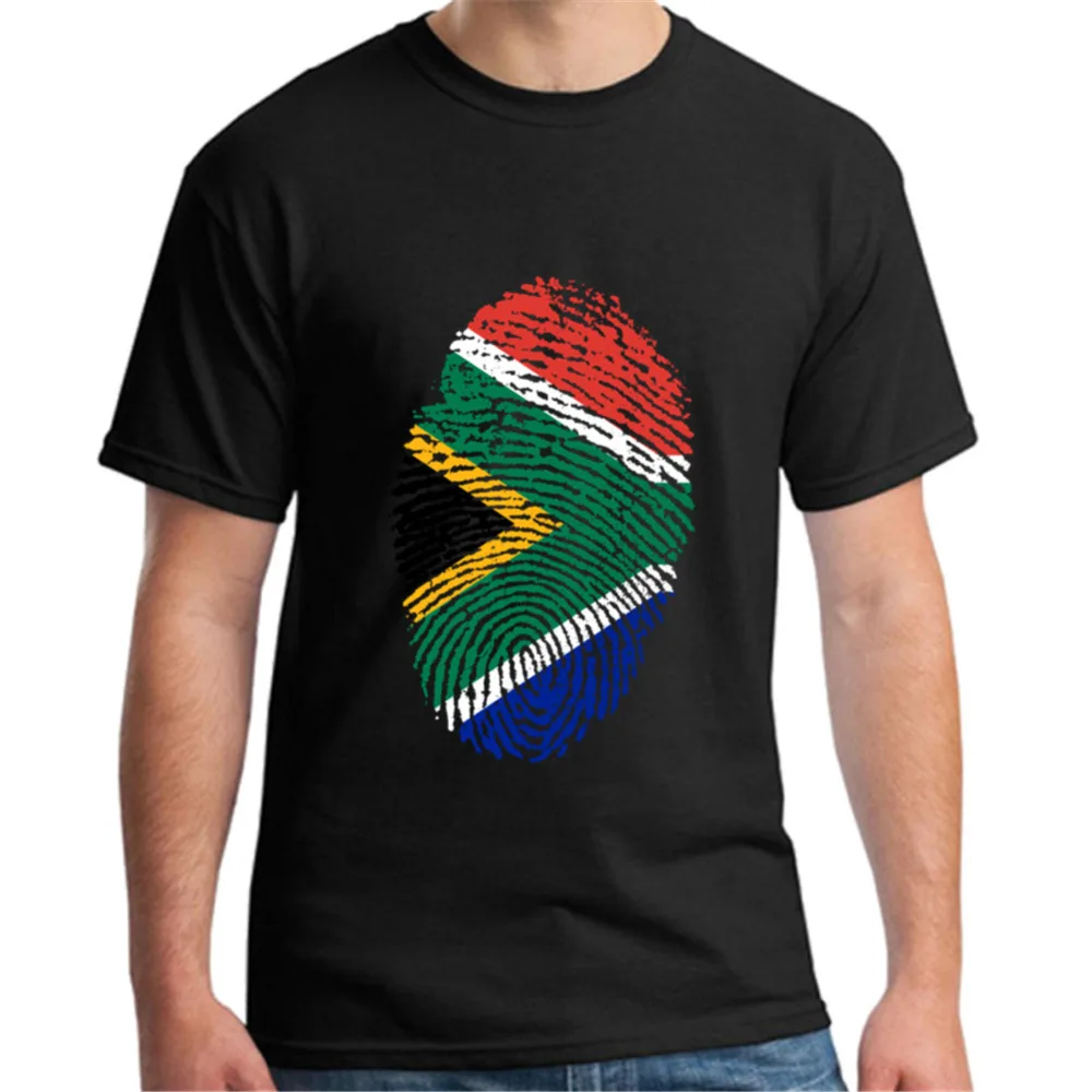 Футболка мужская короткая с принтом осьминога монстра флага Южной Африки|tees men|men