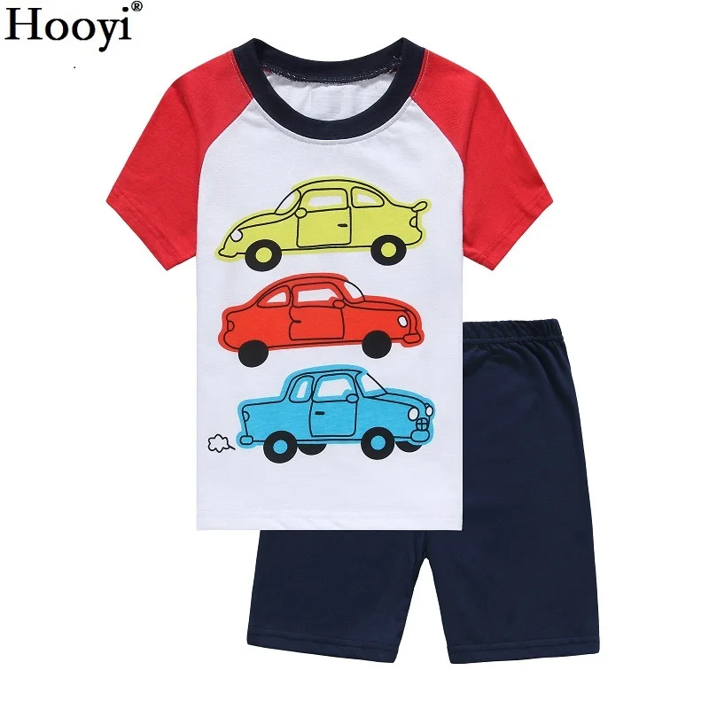Летние пижамные костюмы Hooyi для мальчиков детская одежда комплекты из 2 предметов