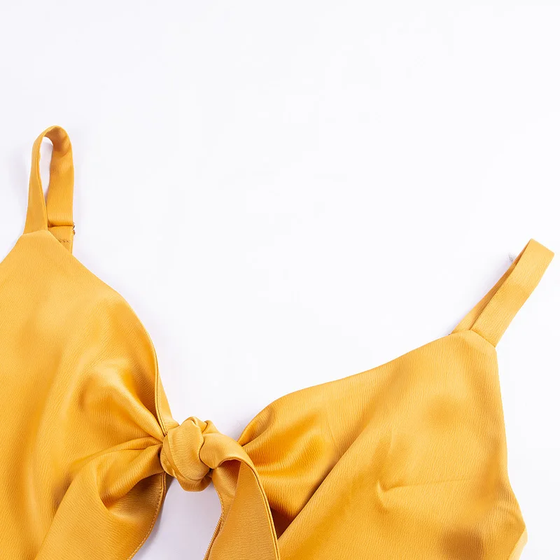 Новинка 2019 г. пикантные Спагетти ремень без рукавов для женщин бандавечерние