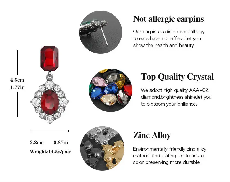 VEYO Classic Luxury Statement Earrings for Women Vintage Crystal Rhinestone Drop Earring Top Quality Wholesale | Украшения и