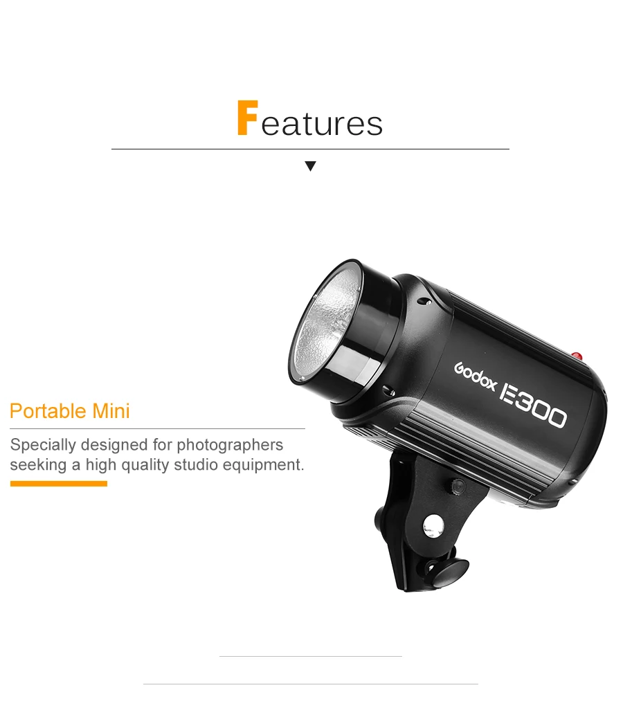 Godox E300 300Ws фотография стробоскоп Фотостудия вспышка свет 300 Вт студийная вспышка