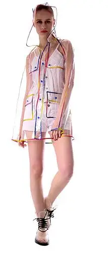 Colorful color M Yuding прозрачный плащ прозрачный дождевик Толстовка для собак на открытом воздухе водонепроницаемая куртка-дождевик унисекс Женские длинные дождевики для женщин - Цвет: Colorful color M
