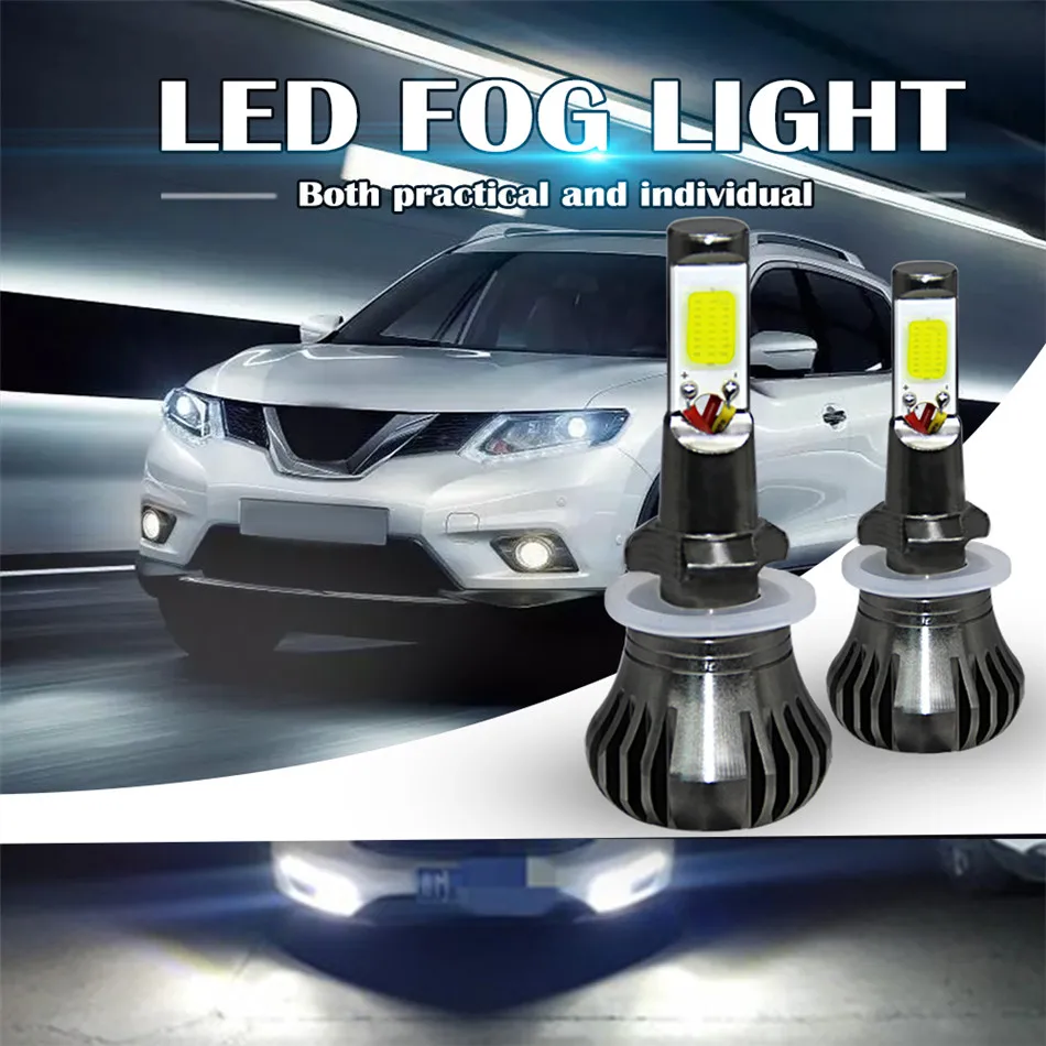 Hiyork 2 шт. Led H3 H11 H8 H9 H27 880 881 автомобильный противотуманный светильник двойной цвет белый желтый синий/голубой лед 12 В автомобильные аксессуары лампа Новинка